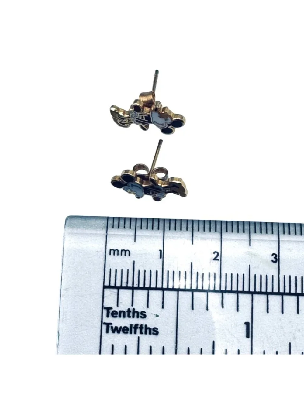 Vintage 1970s Minnie Mouse Earrings Post Stud Pre '86 Walt Disney Productions - Picture 6 of 6